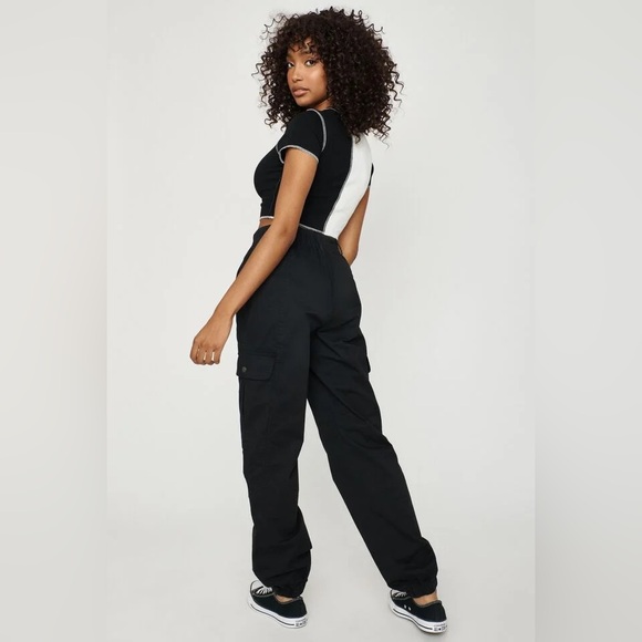 COPY - garage cargo brianna bubble pants in black size small - Picture 2 of 5